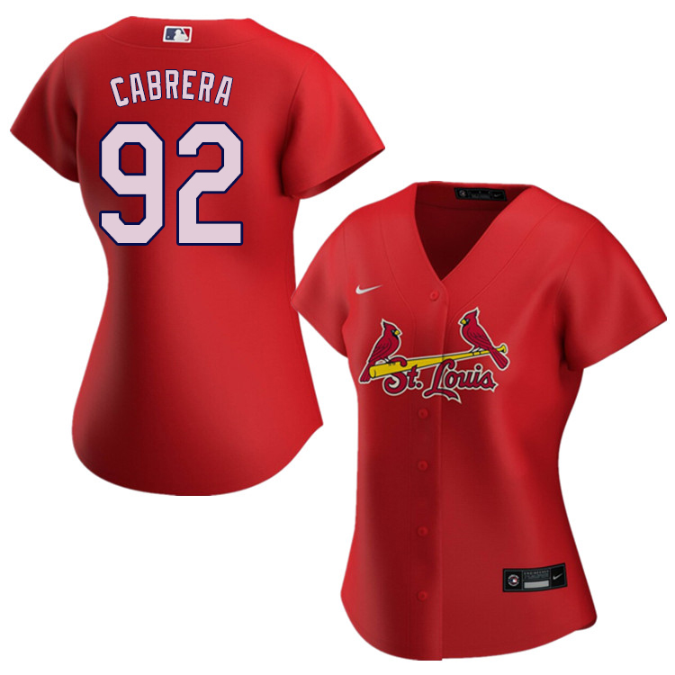 Nike Women #92 Genesis Cabrera St.Louis Cardinals Baseball Jerseys Sale-Red